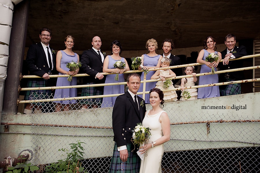 Bride & Groom plus wedding party in Edmonton Edmonton Wedding Photographer