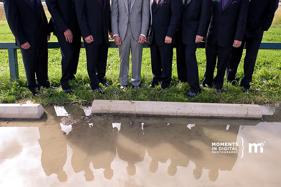 Edmonton Wedding Photographer - Groomsmen Reflection