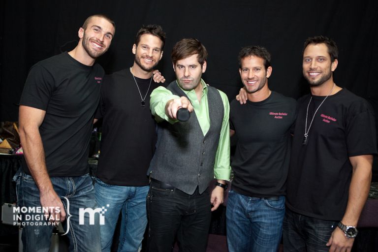 Bachelor Pad Auction in Edmonton - Ryan Jespersen with the men from the Bachelor Pad