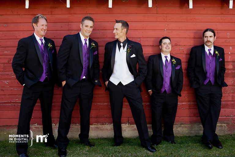 Groom with his Groomsmen - Wedding Photos in Edmonton