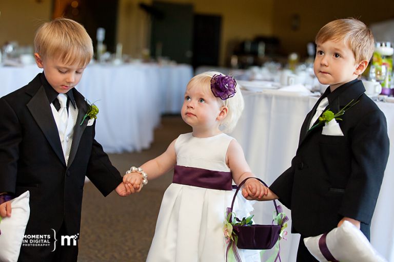 Photograph of flower girl and ring bearer - Edmonton Weddings