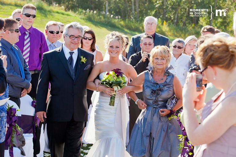 Bride walking down the aisle - Edmonton Wedding Photography