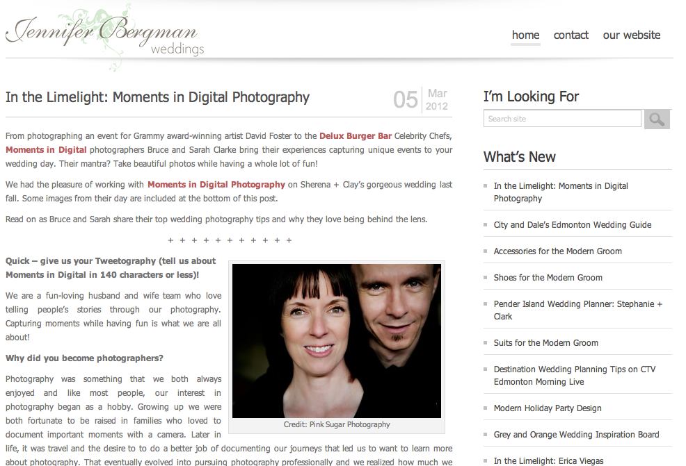 Edmonton Wedding Photographers - In the Limelight with Jennifer Bergman Weddings Edmonton Wedding Photographers - In the Limelight with Jennifer Bergman Weddings