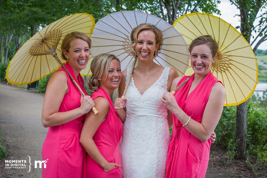 Bride with Bridesmaids - Edmonton Wedding Photography Bride with Bridesmaids - Edmonton Wedding Photography