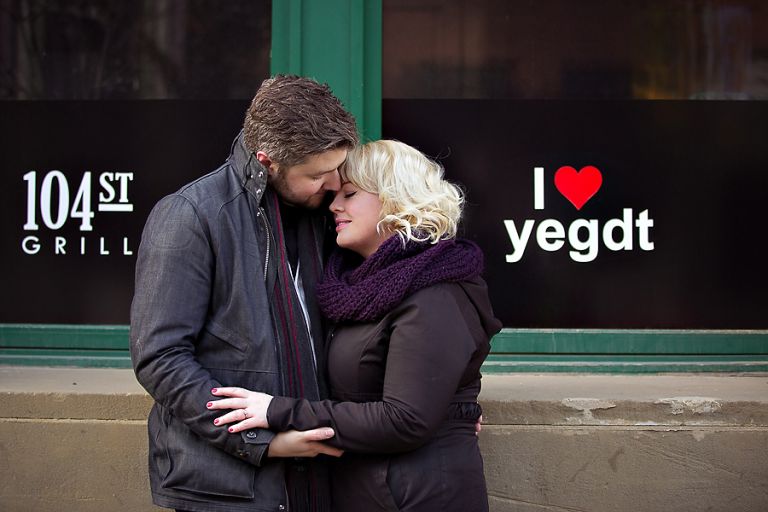 Engagement Photos in Downtown Edmonton