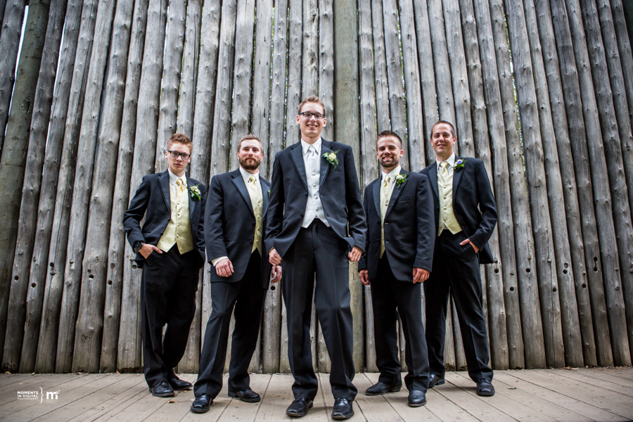 Groom and groomsmen at Fort Edmonton Park