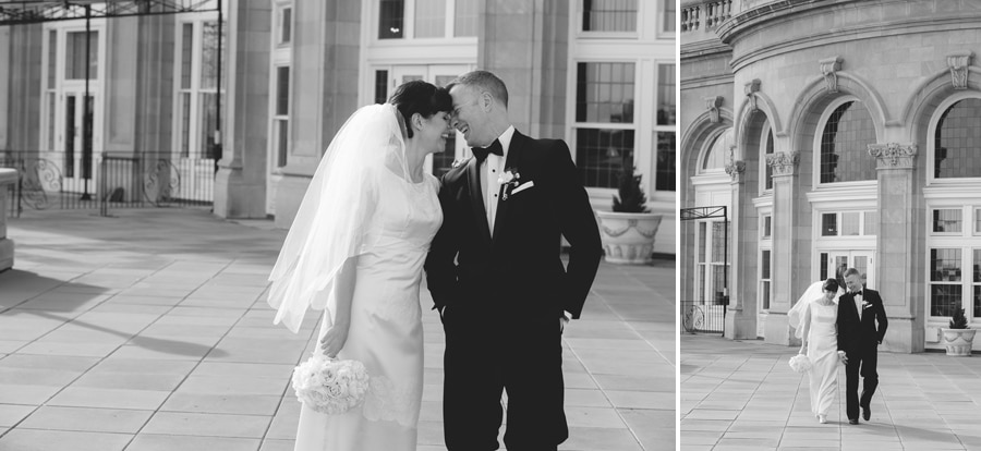Hotel MacDonald Wedding - Bride & Groom on the outdoor patio