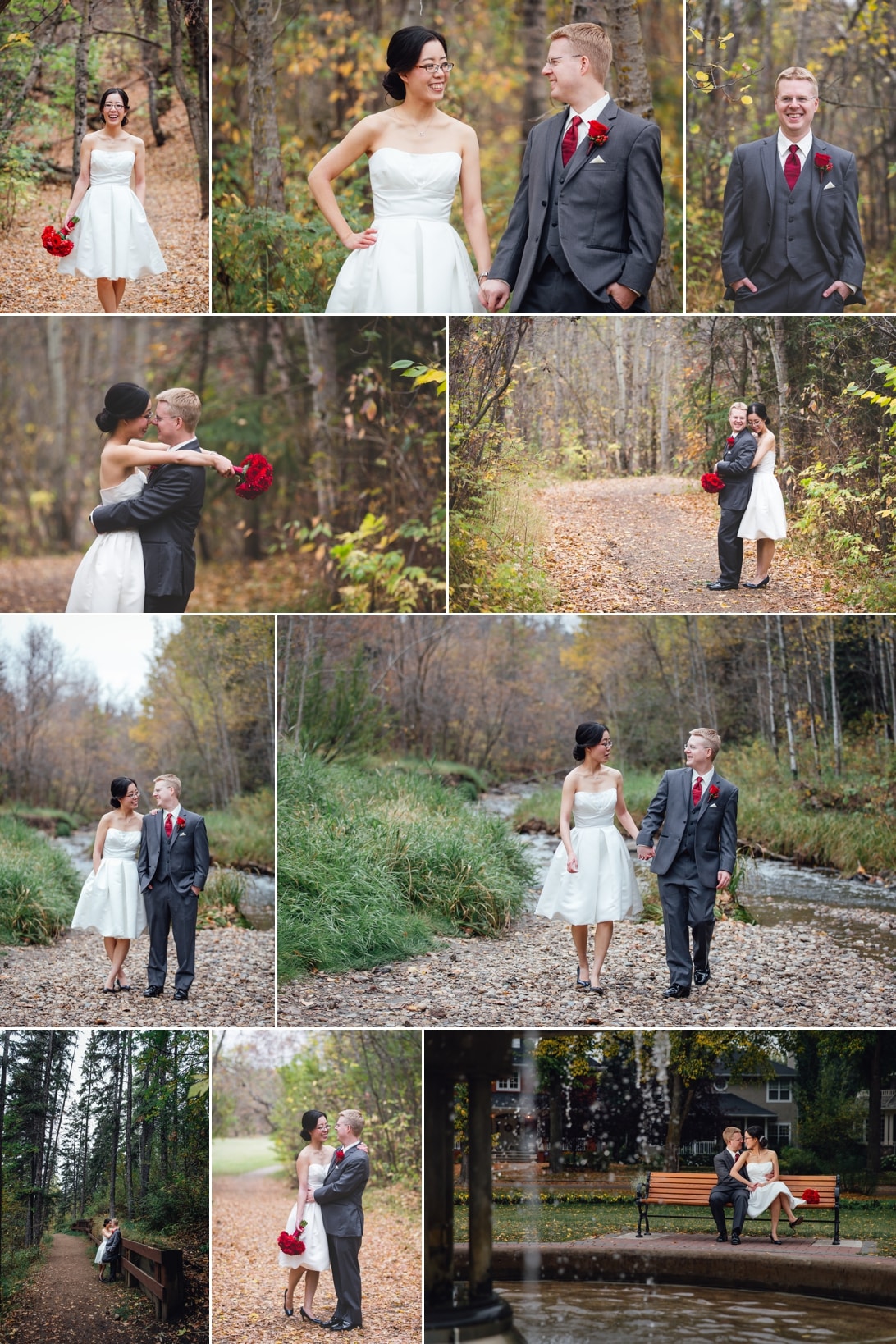 Edmonton Wedding Photography - Bride & Groom in Mill Creek Ravine