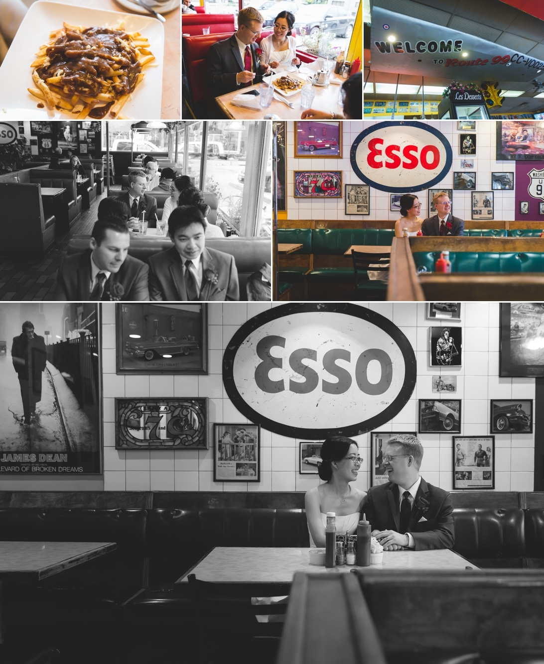 Wedding Photography at Route 99 Diner in Edmonton