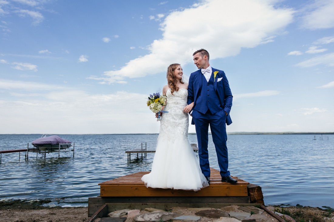 Bride and Groom at Pigeon Lake