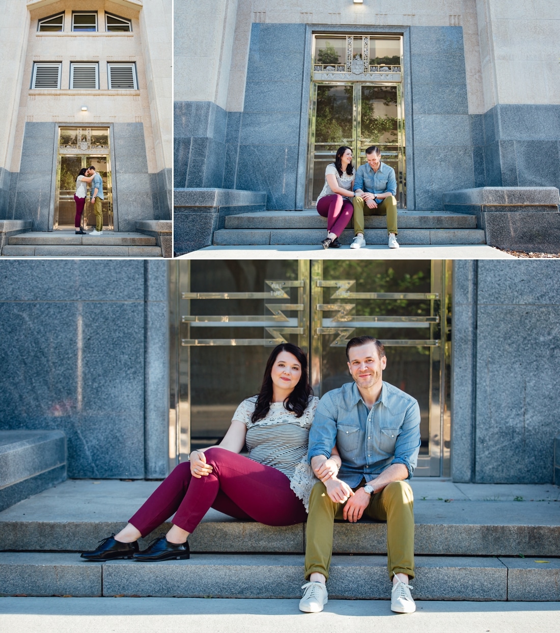 Engagement photos at the Alberta Legislature Grounds in Edmonton