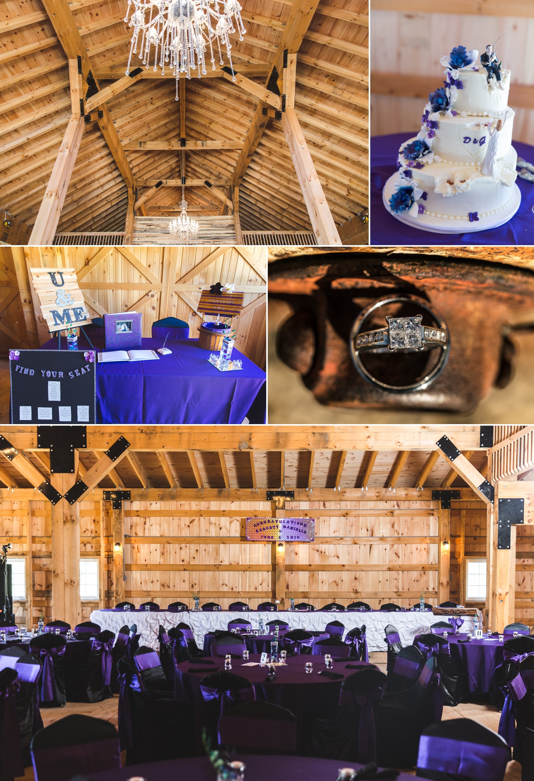 Wedding reception detail photos at Lions Garden