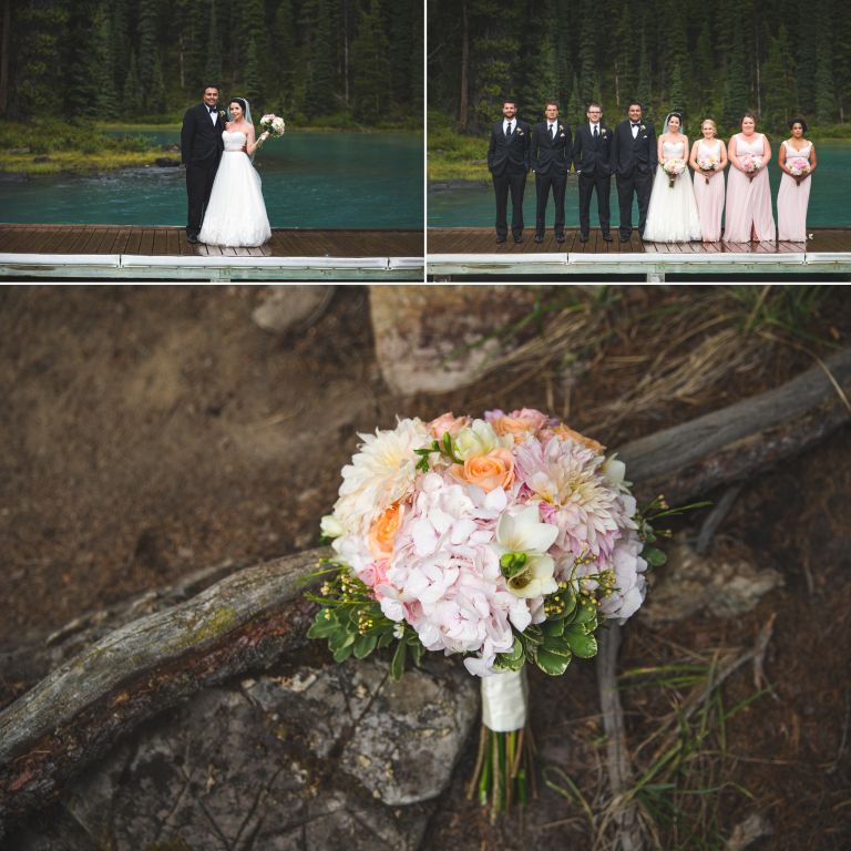 Wedding Photos in Maligne Lake Jasper