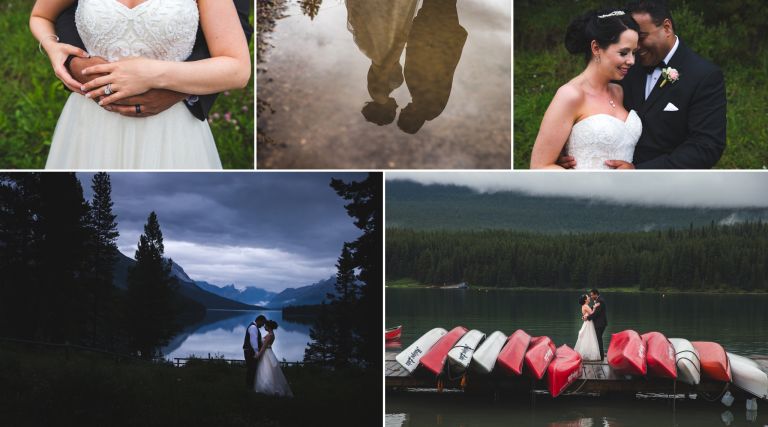 Wedding Photos Maligne Lake Chalet - Michelle & Curtis