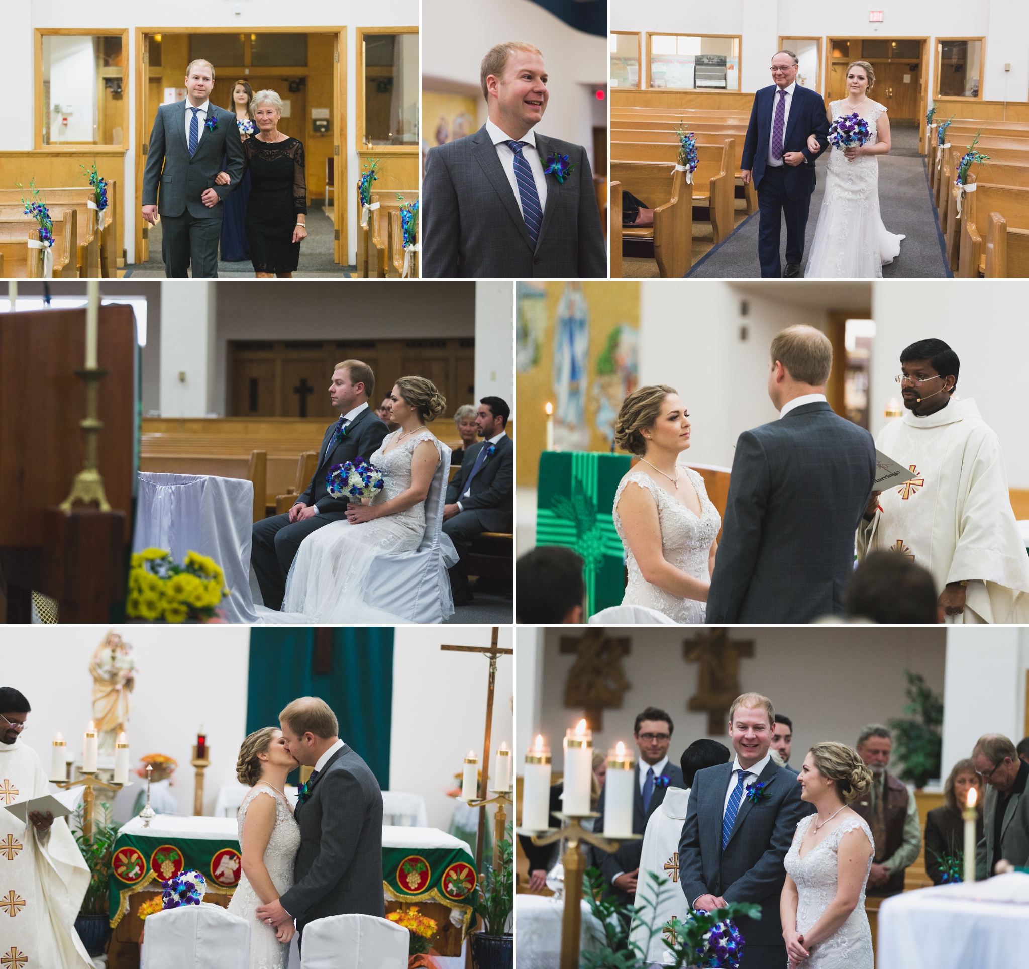 Wedding Ceremony photos at St. Anthony's Parish in Edmonton