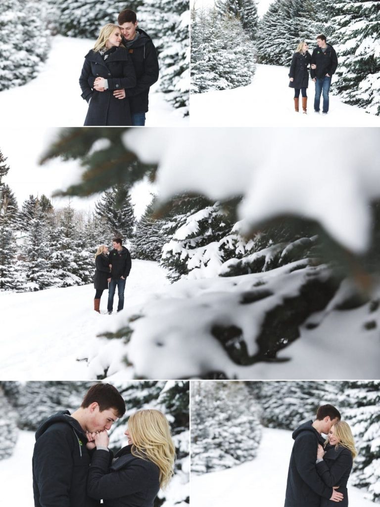 Engagement photography in Edmonton. Spring session turned into a winter photo shoot thanks to Mother Nature