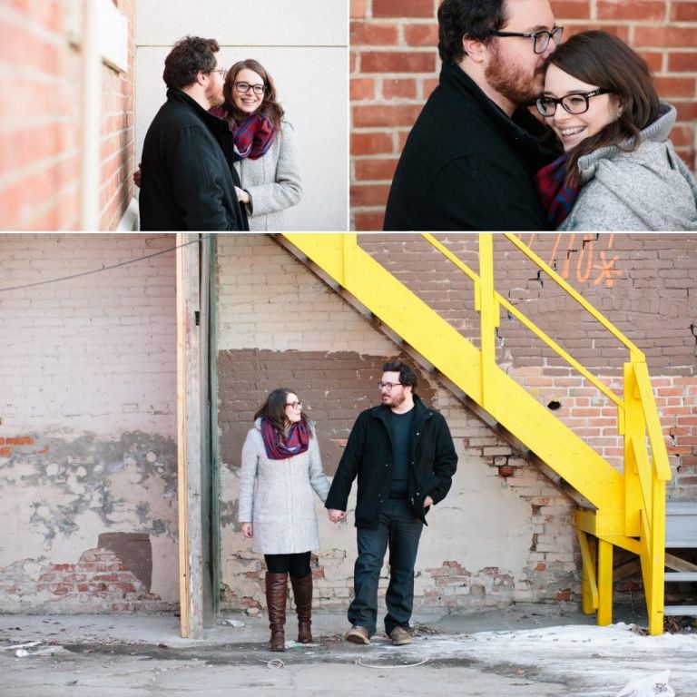 Edmonton wedding photographers - Urban Engagement session on Whyte Avenue