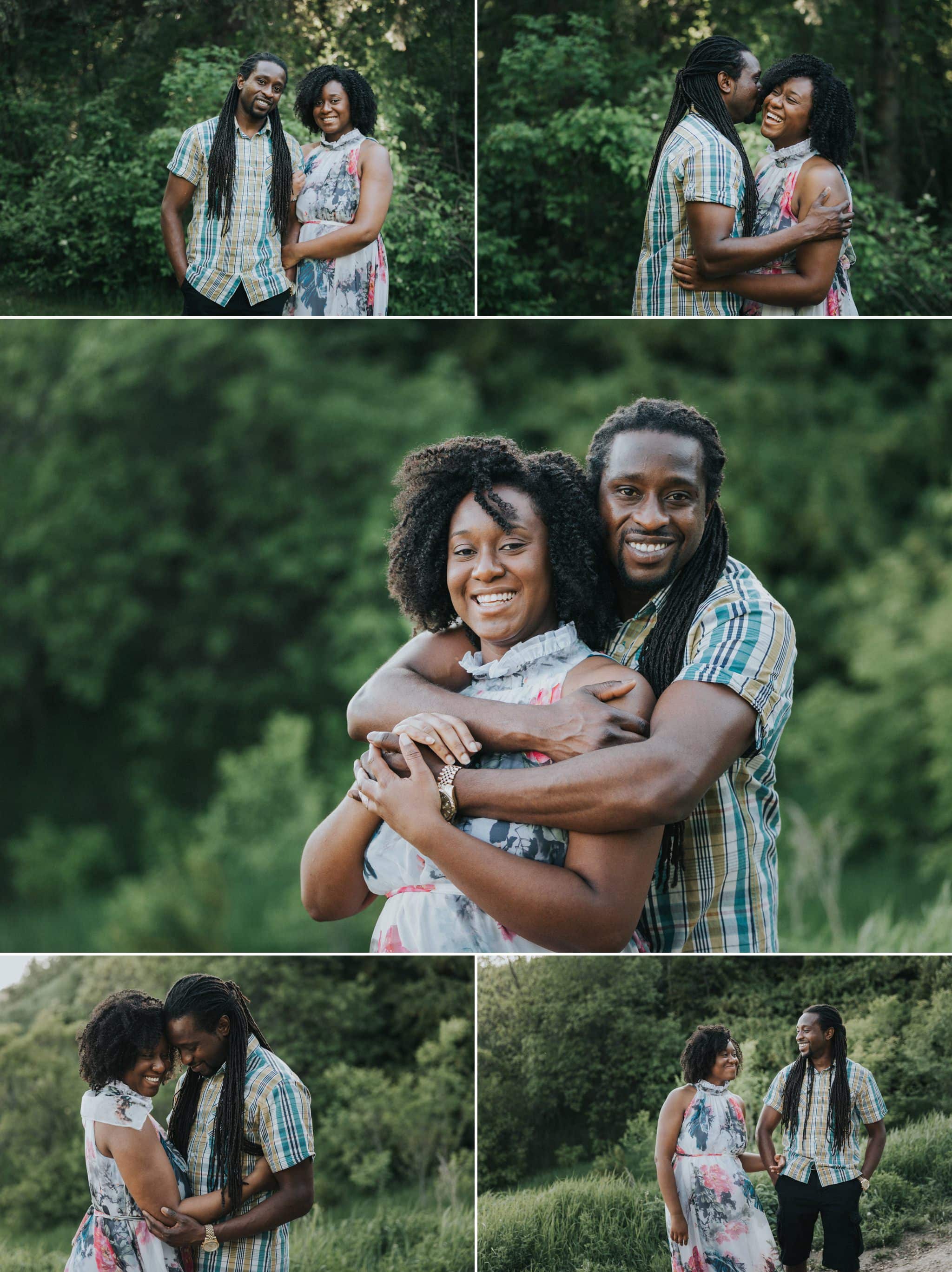 Engagement photos in Edmonton's Goldbar Park