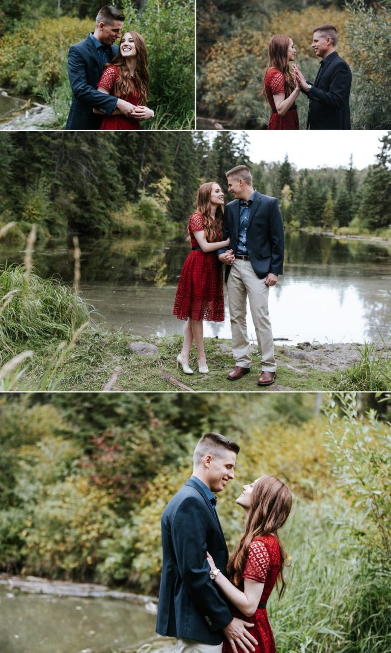 Fall Engagement Photos in Edmonton