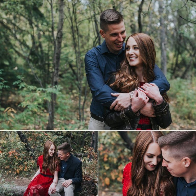 Fall Engagement Photos in Edmonton