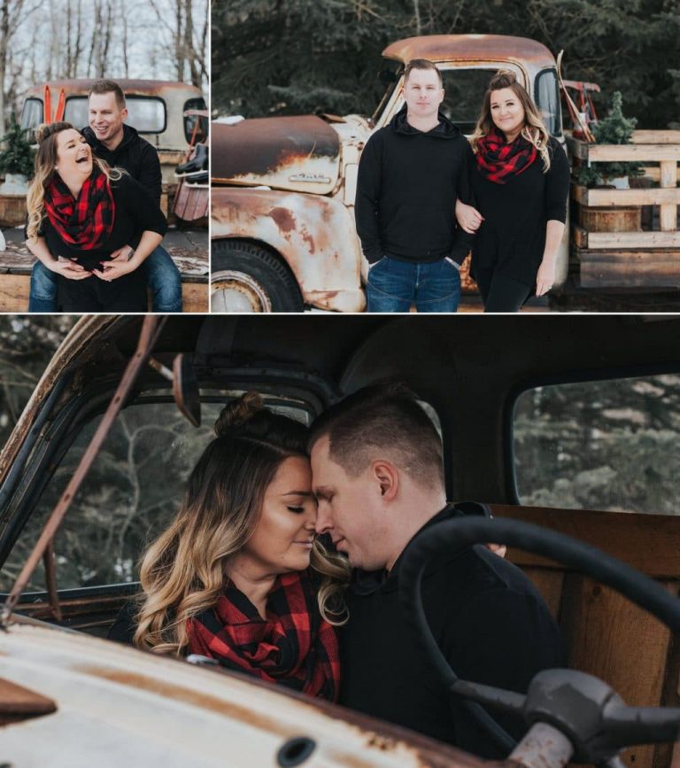 Kim & Terry's Winter Engagement Photos at Olde Back Roads