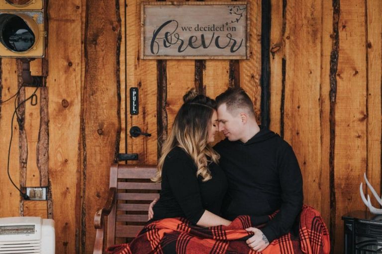 Kim & Terry's Winter Engagement Session at Olde Back Roads