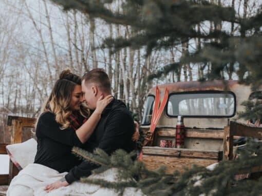 Kim & Terry’s Winter Engagement Session at Olde Back Roads
