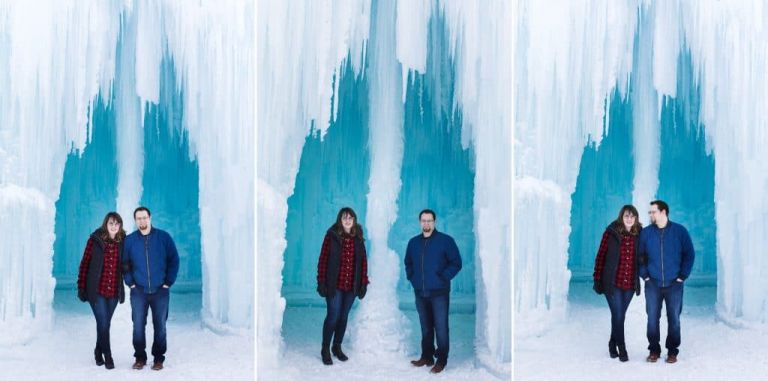 Engagement Photos at the Ice Castles in Edmonton