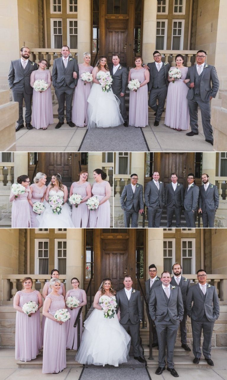 Formal wedding photos at Government House in Edmonton, Alberta