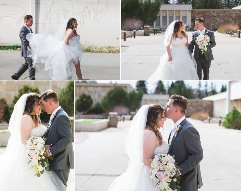 Formal wedding photos at Government House in Edmonton, Alberta