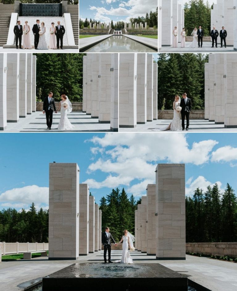 Wedding Photography in the Aga Khan garden at the University of Alberta Botanic Garden