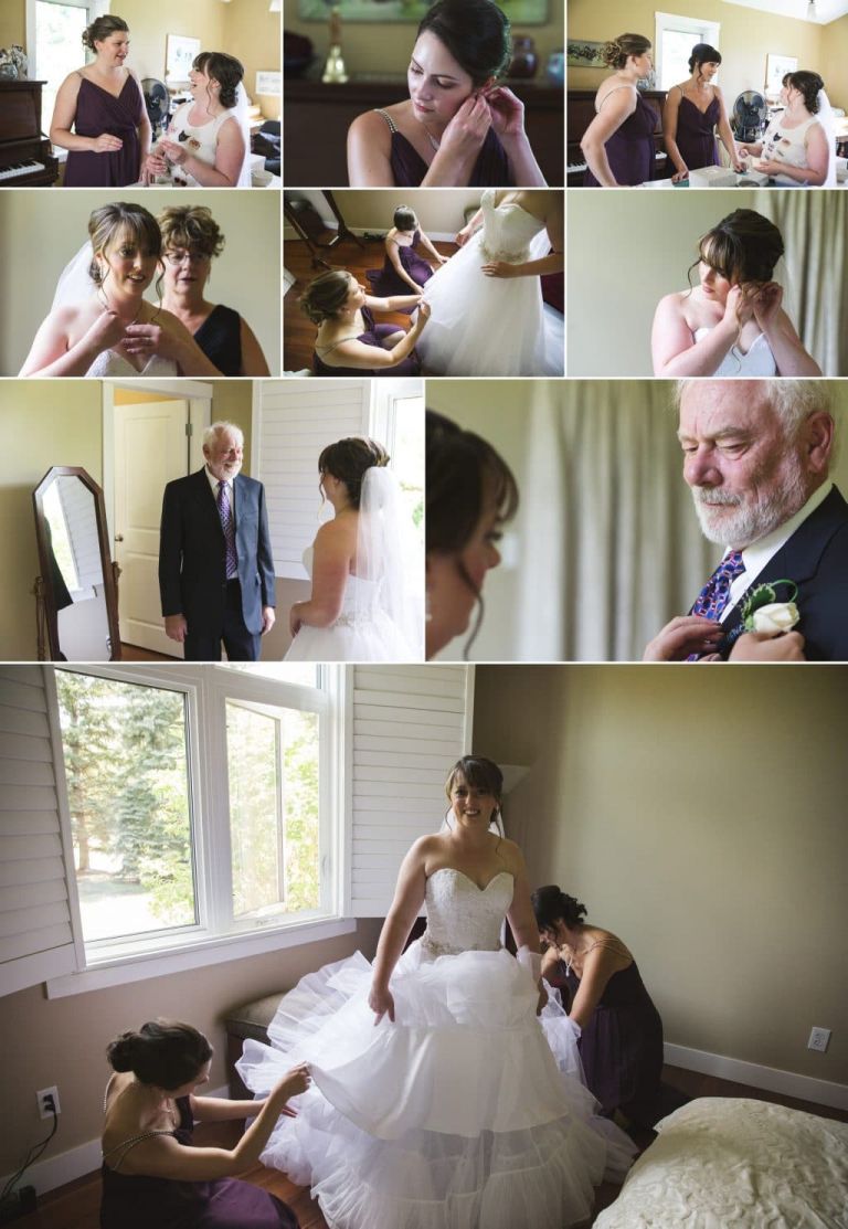 Bride Getting ready in Edmonton - Acreage Wedding in Edmonton