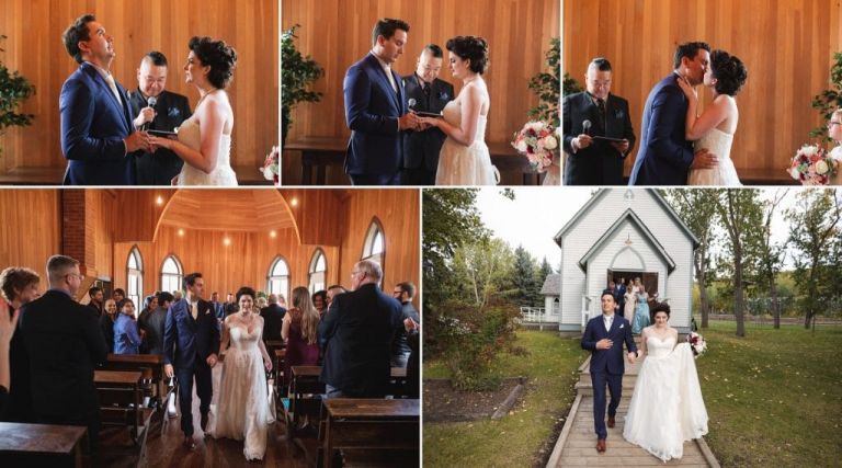 Wedding Photos at St. Michael's Church at Fort Edmonton Park