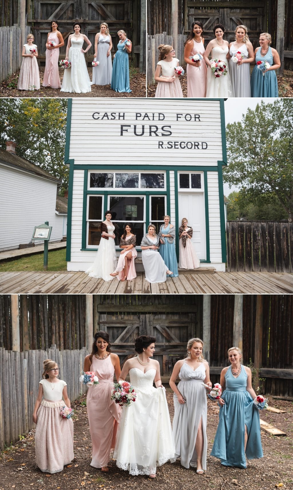 Wedding photos at Fort Edmonton Park