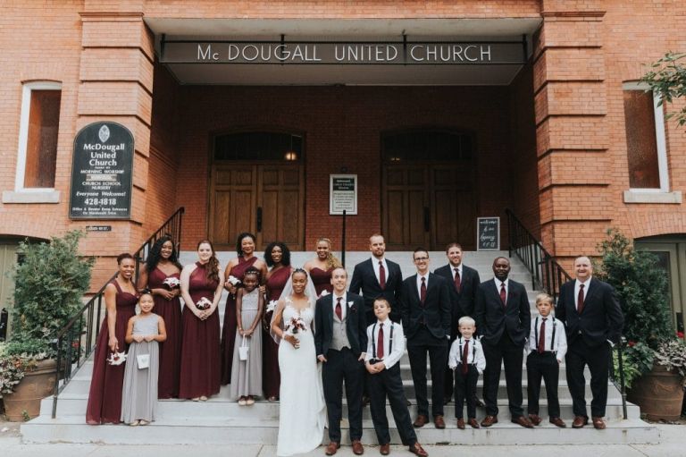 Wedding Photography at McDougall United Church in Edmonton