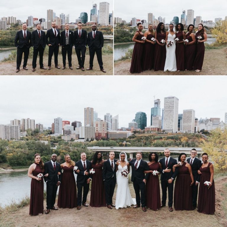 Edmonton Wedding Photographers - Wedding Party photos in the River Valley