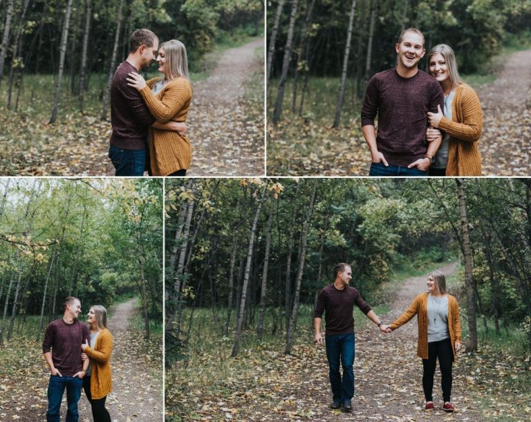 Engagement Photos in Edmonton's Whitemud Park