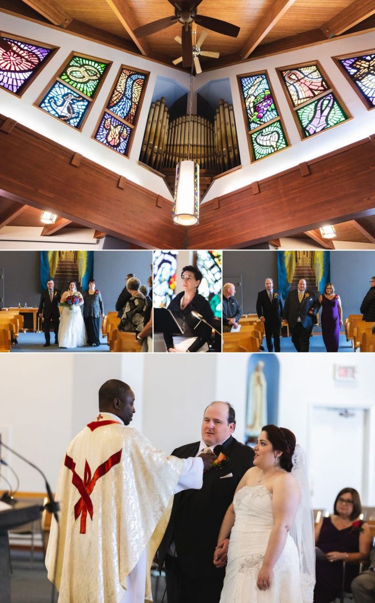 Wedding photos at St. Thomas D'Aquin in Edmonton