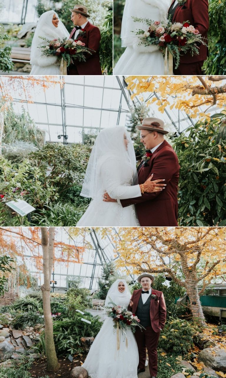 Wedding Photos at the Muttart Conservatory in Edmonton