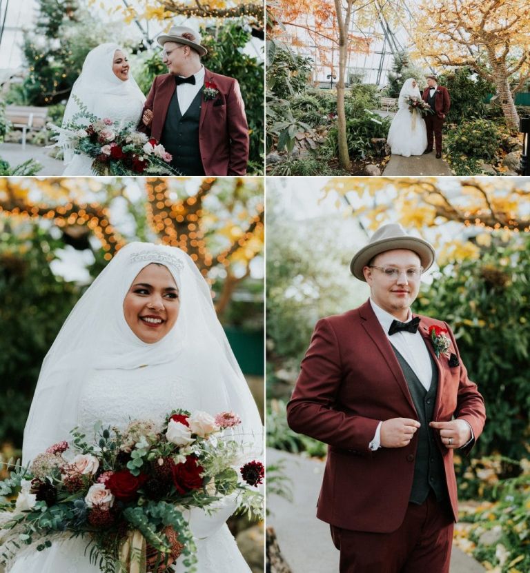 Wedding Photos at the Muttart Conservatory in Edmonton