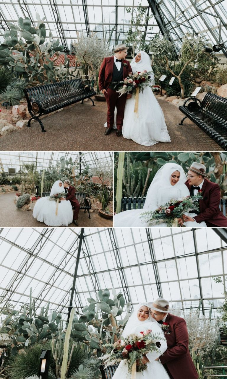 Wedding Photos at the Muttart Conservatory in Edmonton