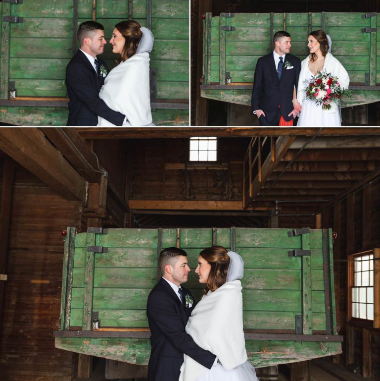 Bride & Groom photos at the St. Albert Grain Elevator Park