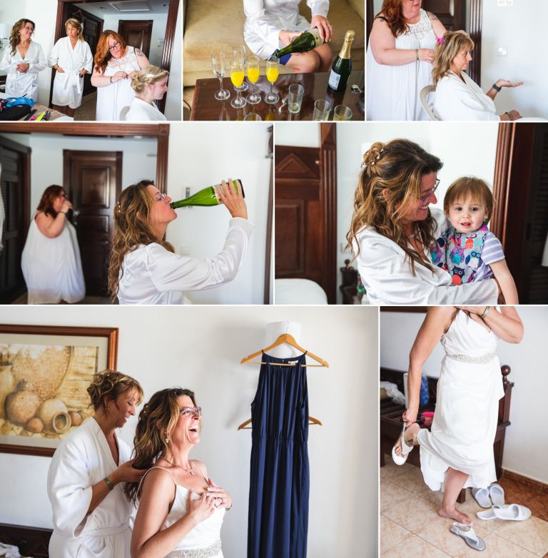 Bride getting ready at the Hotel Riu Palace Cabo San Lucas