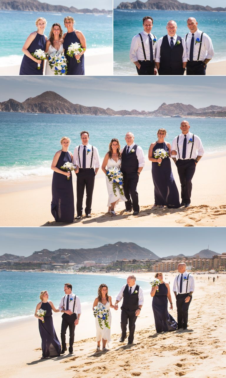 Wedding photos on the beach in Cabo San Lucas