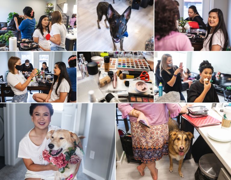 Edmonton Wedding Photographers - Bride & Bridesmaids getting ready