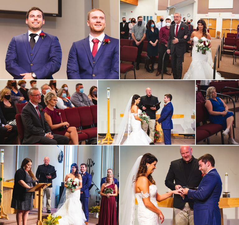 Fall Wedding in Edmonton - Ceremony at Bethel United Church in Sherwood Park