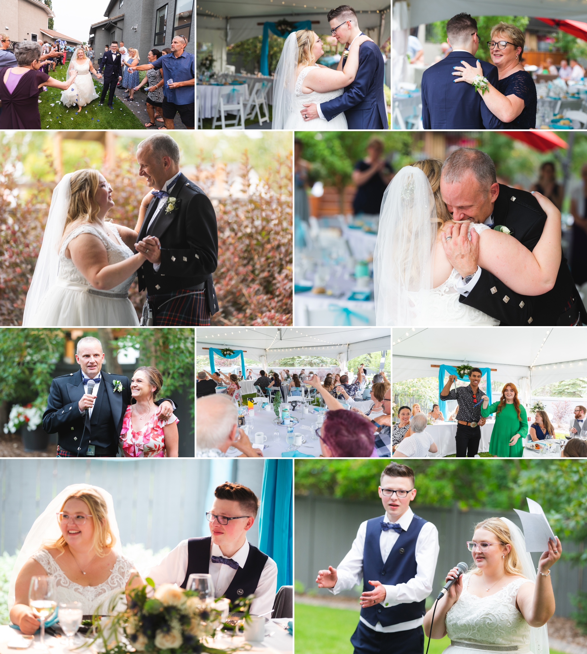 Backyard wedding in Calgary