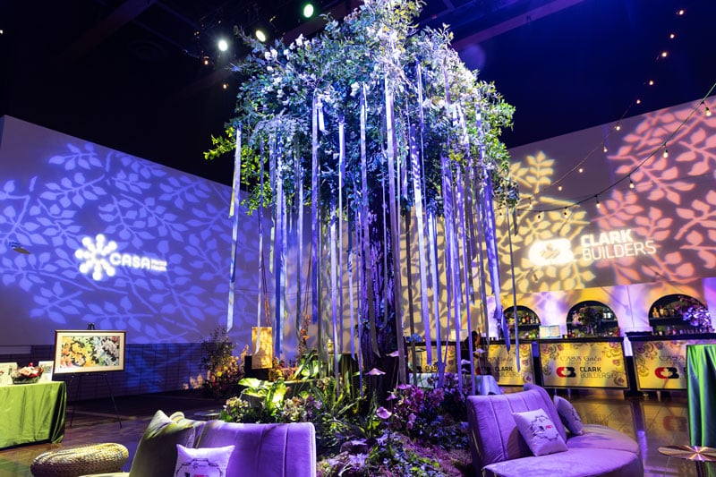 edmonton-corporate-event-photography-casa-gala-2026 Event Photography in Edmonton at the Edmonton Convention Centre Hall D - CASA Gala room lighting and decor