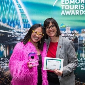 edmonton-event-photography-edmonton-tourism-awards-square Edmonton Event Photography - Linda Hoang accepts an award at the Edmonton Tourism Awards event at the Westin Hotel